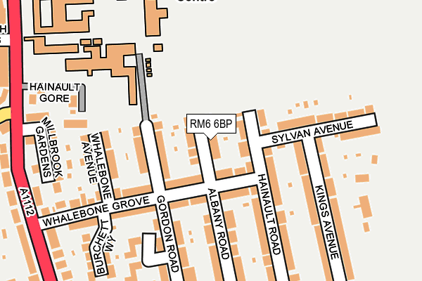 RM6 6BP map - OS OpenMap – Local (Ordnance Survey)