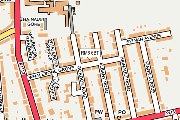 RM6 6BT map - OS OpenMap – Local (Ordnance Survey)