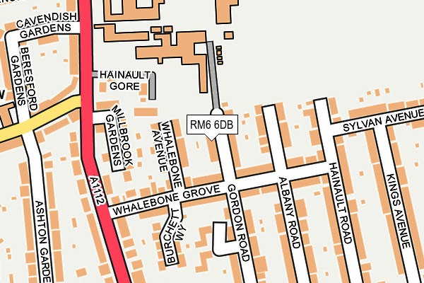 RM6 6DB map - OS OpenMap – Local (Ordnance Survey)