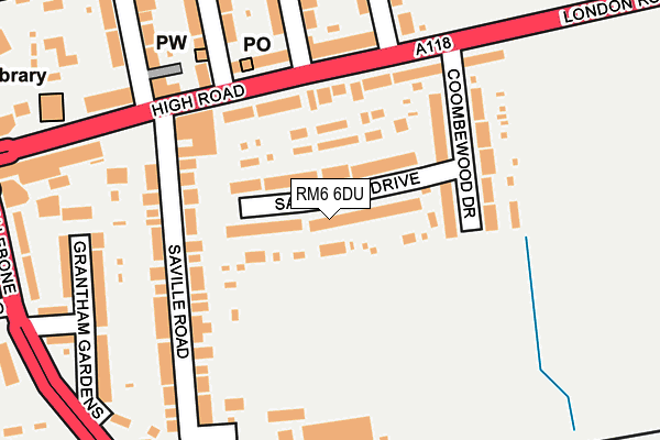 RM6 6DU map - OS OpenMap – Local (Ordnance Survey)