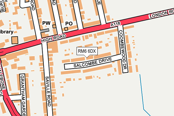RM6 6DX map - OS OpenMap – Local (Ordnance Survey)