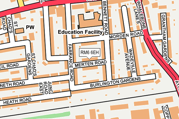 RM6 6EH map - OS OpenMap – Local (Ordnance Survey)