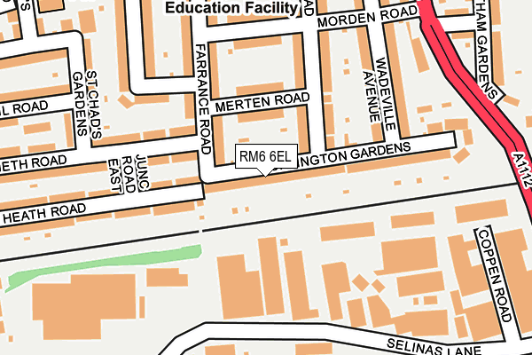 RM6 6EL map - OS OpenMap – Local (Ordnance Survey)