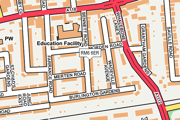 RM6 6ER map - OS OpenMap – Local (Ordnance Survey)