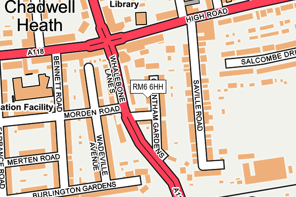 RM6 6HH map - OS OpenMap – Local (Ordnance Survey)