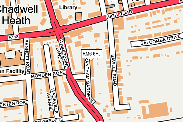 RM6 6HJ map - OS OpenMap – Local (Ordnance Survey)
