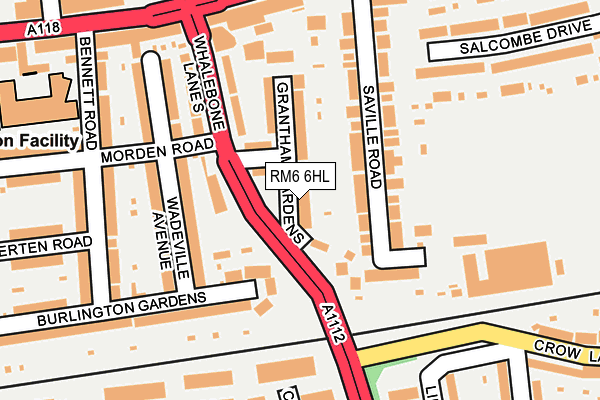 RM6 6HL map - OS OpenMap – Local (Ordnance Survey)