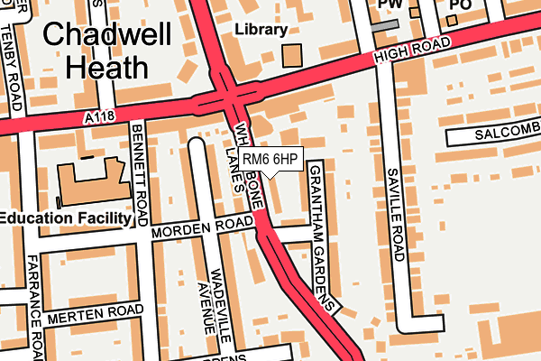 RM6 6HP map - OS OpenMap – Local (Ordnance Survey)