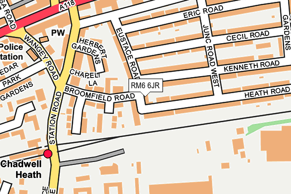 RM6 6JR map - OS OpenMap – Local (Ordnance Survey)