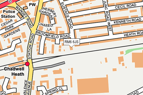 RM6 6JS map - OS OpenMap – Local (Ordnance Survey)