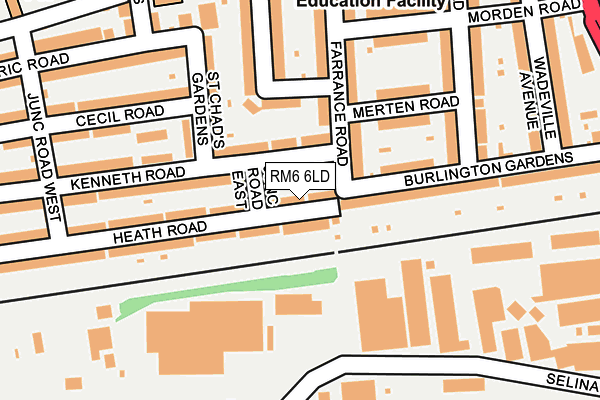 RM6 6LD map - OS OpenMap – Local (Ordnance Survey)