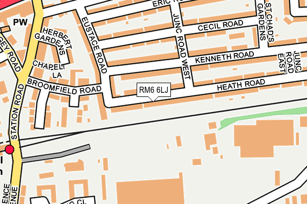 RM6 6LJ map - OS OpenMap – Local (Ordnance Survey)