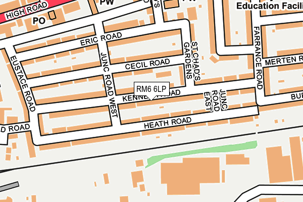 RM6 6LP map - OS OpenMap – Local (Ordnance Survey)