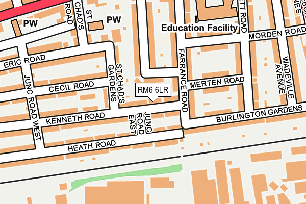 RM6 6LR map - OS OpenMap – Local (Ordnance Survey)