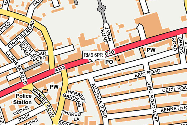 RM6 6PR map - OS OpenMap – Local (Ordnance Survey)