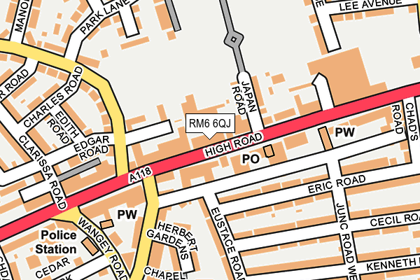 RM6 6QJ map - OS OpenMap – Local (Ordnance Survey)