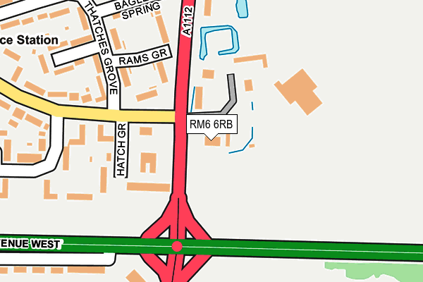 RM6 6RB map - OS OpenMap – Local (Ordnance Survey)