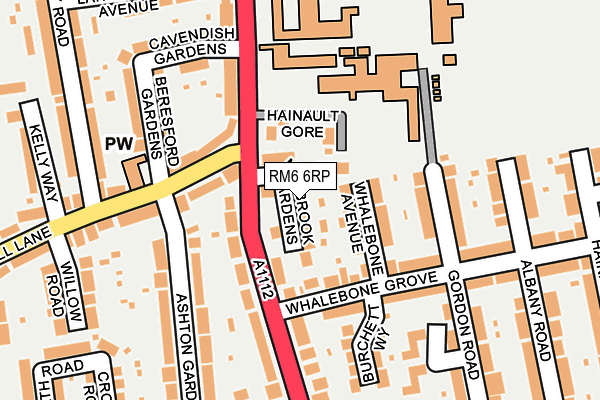 RM6 6RP map - OS OpenMap – Local (Ordnance Survey)