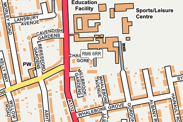 RM6 6RR map - OS OpenMap – Local (Ordnance Survey)