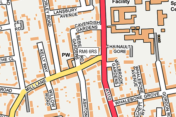 RM6 6RS map - OS OpenMap – Local (Ordnance Survey)