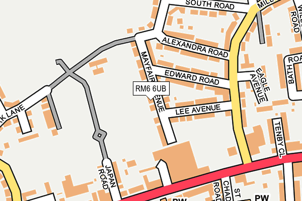 RM6 6UB map - OS OpenMap – Local (Ordnance Survey)