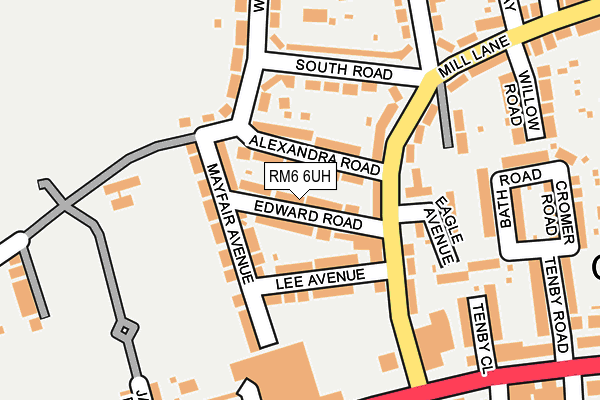 RM6 6UH map - OS OpenMap – Local (Ordnance Survey)