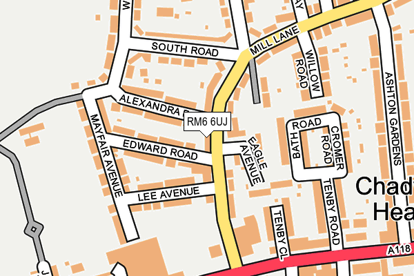 RM6 6UJ map - OS OpenMap – Local (Ordnance Survey)