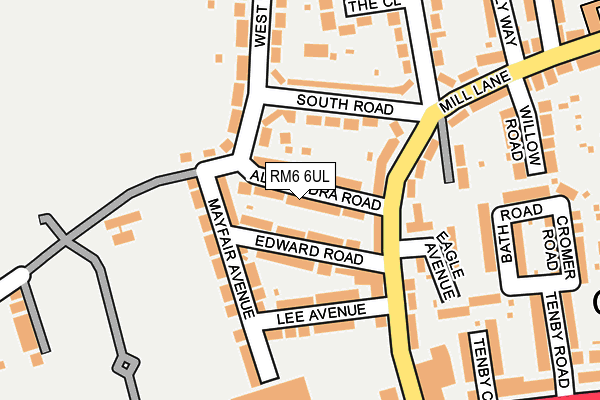 RM6 6UL map - OS OpenMap – Local (Ordnance Survey)