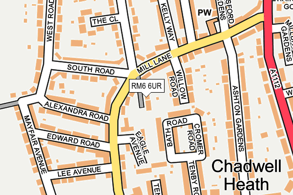 RM6 6UR map - OS OpenMap – Local (Ordnance Survey)