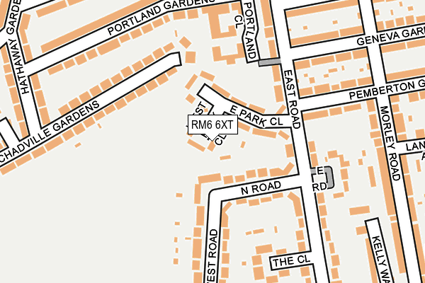 RM6 6XT map - OS OpenMap – Local (Ordnance Survey)