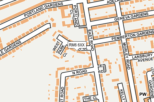 RM6 6XX map - OS OpenMap – Local (Ordnance Survey)