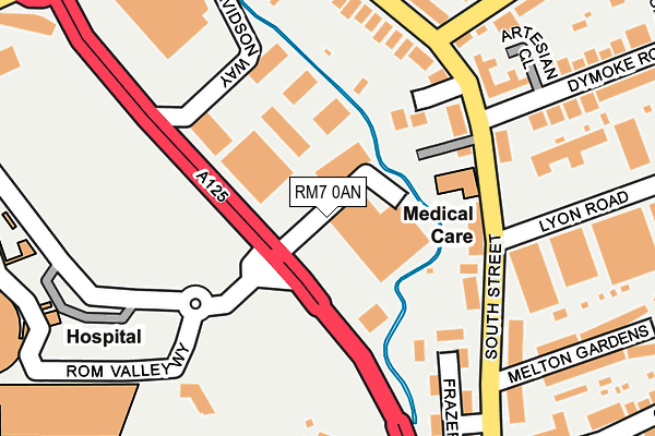 RM7 0AN map - OS OpenMap – Local (Ordnance Survey)