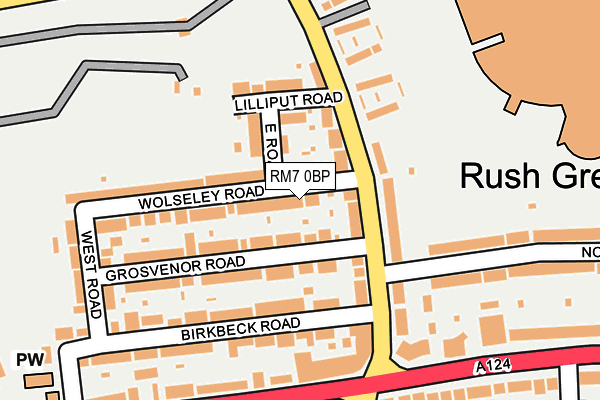 RM7 0BP map - OS OpenMap – Local (Ordnance Survey)