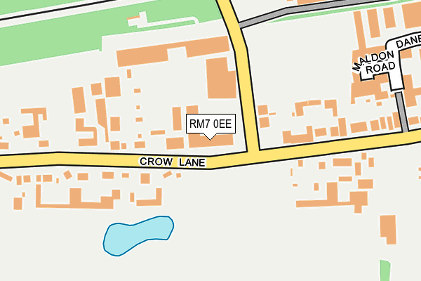 RM7 0EE map - OS OpenMap – Local (Ordnance Survey)
