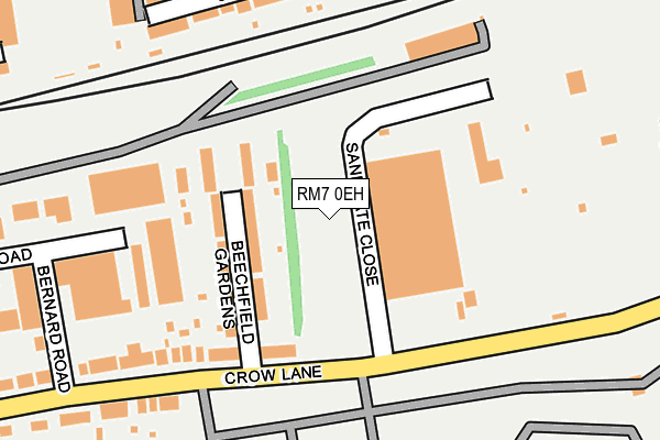 RM7 0EH map - OS OpenMap – Local (Ordnance Survey)