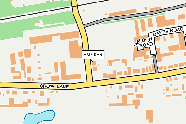 RM7 0ER map - OS OpenMap – Local (Ordnance Survey)