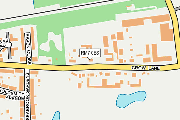RM7 0ES map - OS OpenMap – Local (Ordnance Survey)