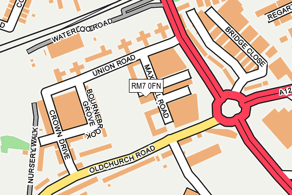 RM7 0FN map - OS OpenMap – Local (Ordnance Survey)