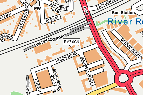 RM7 0GN map - OS OpenMap – Local (Ordnance Survey)