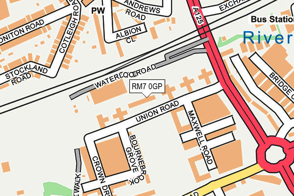 RM7 0GP map - OS OpenMap – Local (Ordnance Survey)