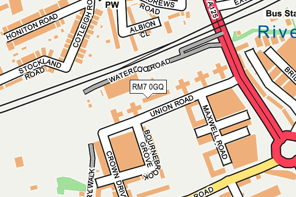 RM7 0GQ map - OS OpenMap – Local (Ordnance Survey)