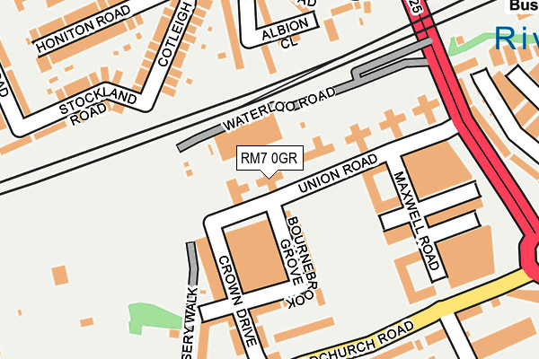 RM7 0GR map - OS OpenMap – Local (Ordnance Survey)