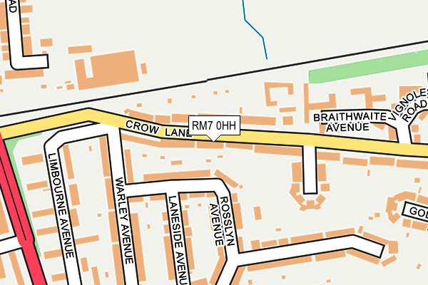 RM7 0HH map - OS OpenMap – Local (Ordnance Survey)