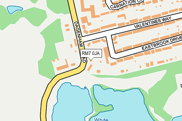 RM7 0JA map - OS OpenMap – Local (Ordnance Survey)