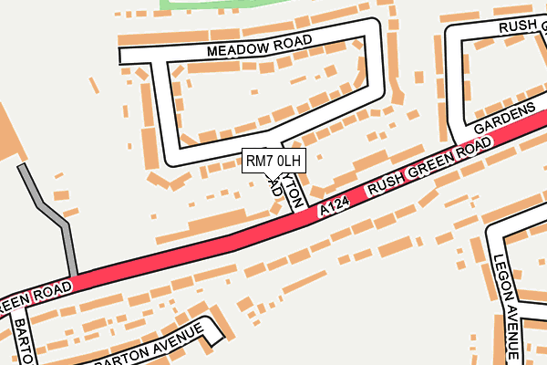 RM7 0LH map - OS OpenMap – Local (Ordnance Survey)