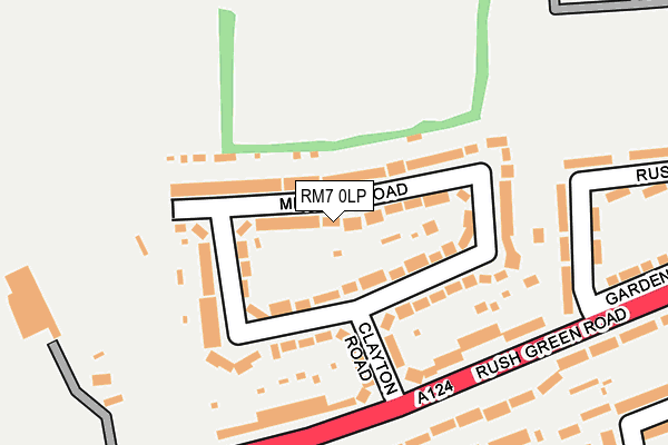 RM7 0LP map - OS OpenMap – Local (Ordnance Survey)
