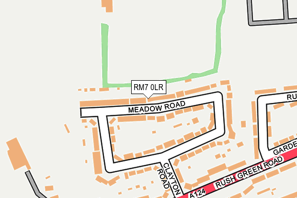 RM7 0LR map - OS OpenMap – Local (Ordnance Survey)