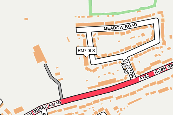 RM7 0LS map - OS OpenMap – Local (Ordnance Survey)