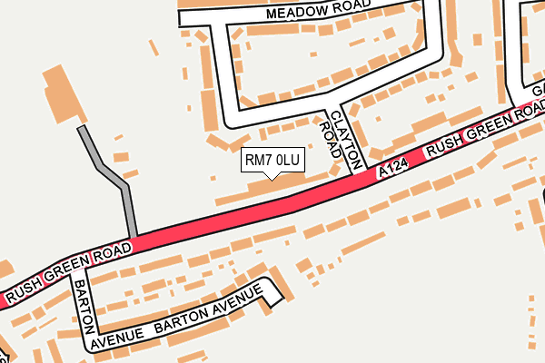 RM7 0LU map - OS OpenMap – Local (Ordnance Survey)