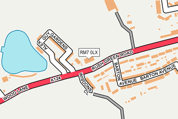 RM7 0LX map - OS OpenMap – Local (Ordnance Survey)